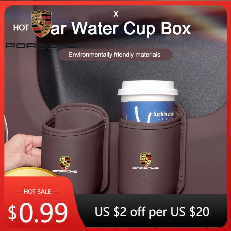 

Наклейка на автомобиль для Porsche Cayman, Cayenne, 911, Macan, держатель для стаканов/напитков на дверь/заднее сиденье, подставка для хранения для Porsche Cayenne Pan