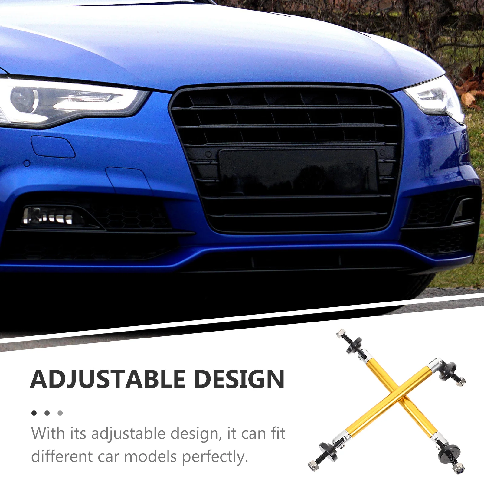 

Adjustable Racing Car Front Splitter Rod Front Bumper Lip Splitter Rod Aluminum Alloy Strut for Performance Bumper Lip Splitter,