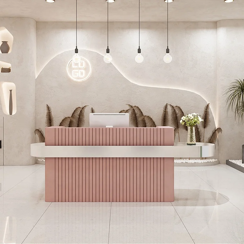Modern Design Wood Reception Desk For Hair Salon Boutique Counter For Hospital Use-New Arrival Sale
