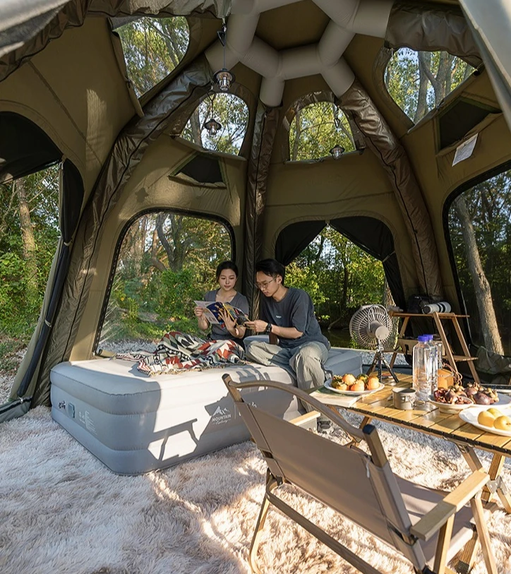 Spherical automatic inflatable tent outdoor camping overnight rainstorm protection camping equipment