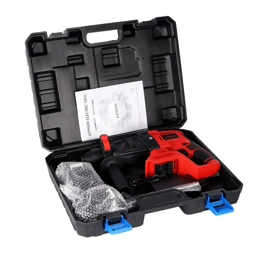Imagem -06 - Onevan Brushless Cordless Rotary Hammer Drill Martelo Elétrico Recarregável Broca de Impacto para Bateria Makita 588vf 2000w 10600ipm