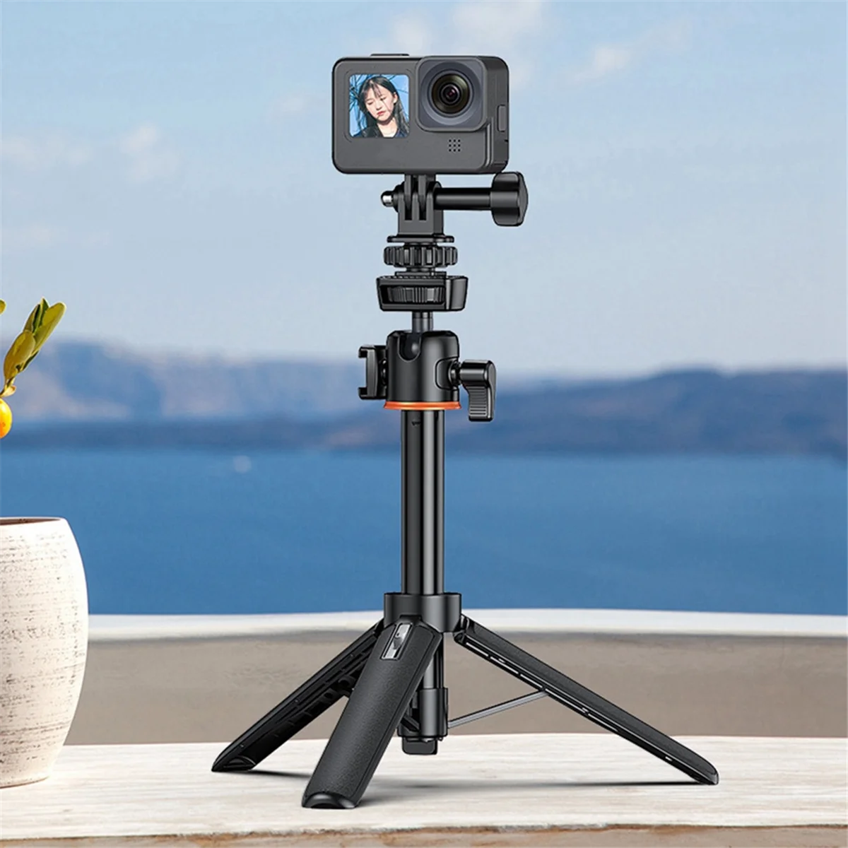 อะแดปเตอร์รองเท้าเย็นสําหรับกล้อง ABSQ-Action 180 °   การปรับรูสกรู 1/4 นิ้ว ใช้ได้กับ GoPro Hero 12/11/10/9/8