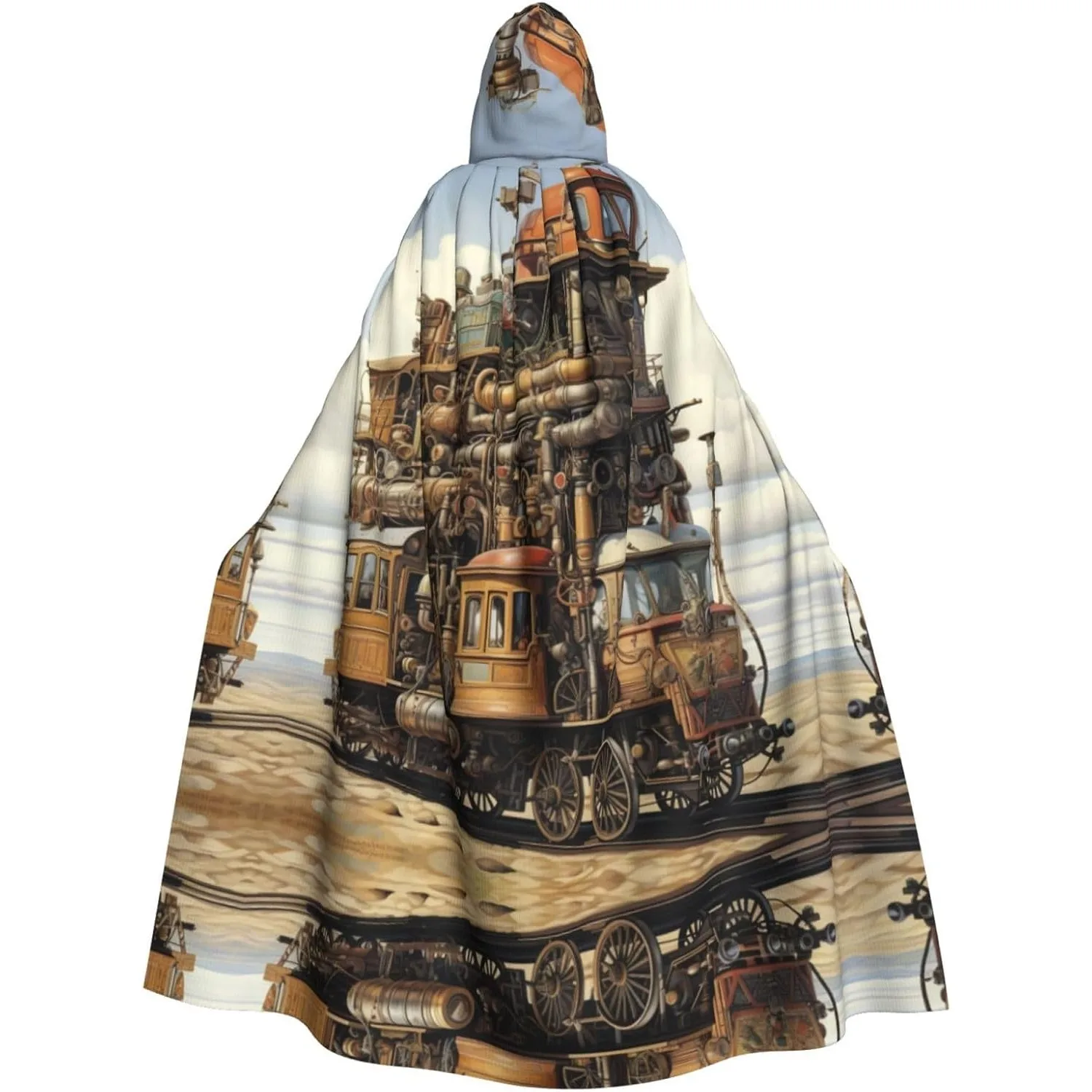 

Разнообразный транспортный принт для взрослых, плащ с капюшоном на Хэллоуин, Рождество, накидка ведьмы, халат, костюм, товары для вечеринок