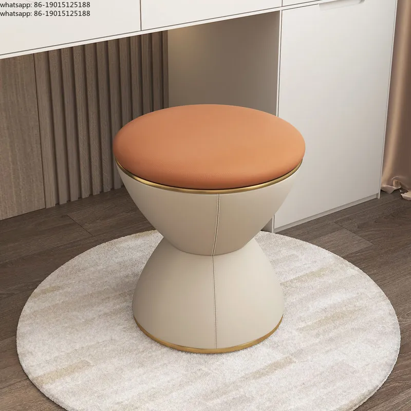 Fashion Nordic Rotating Makeup Stool Home Dressing Table Photo Dressing Table Modern Living Room Accent Chair Round