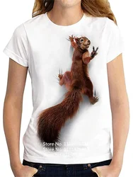 2022 Women Dolphin T Shirt 3d Girls Short Sleeve Tops Korea Fashion Ladies Squirrel T-shirts Womens Clothing
