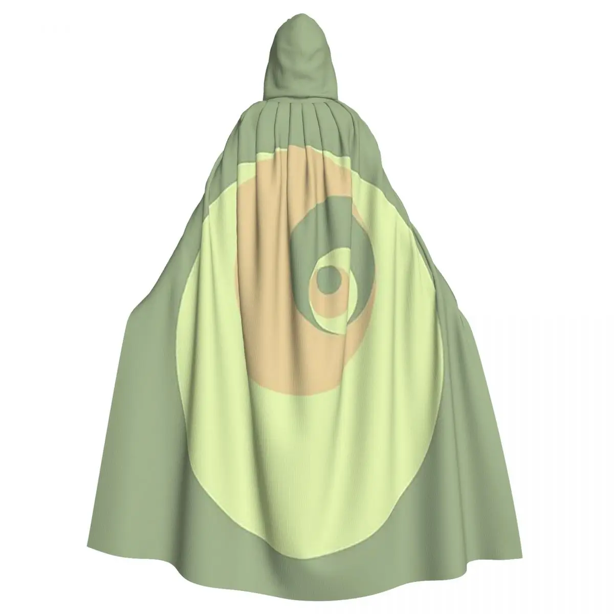 

Золотой соотношение, круглый узор, шалфейный зеленый длинный плащ с капюшоном, средневековый костюм ведьмы, накидка для косплея, Хэллоуин, вечеринка для взрослых, унисекс