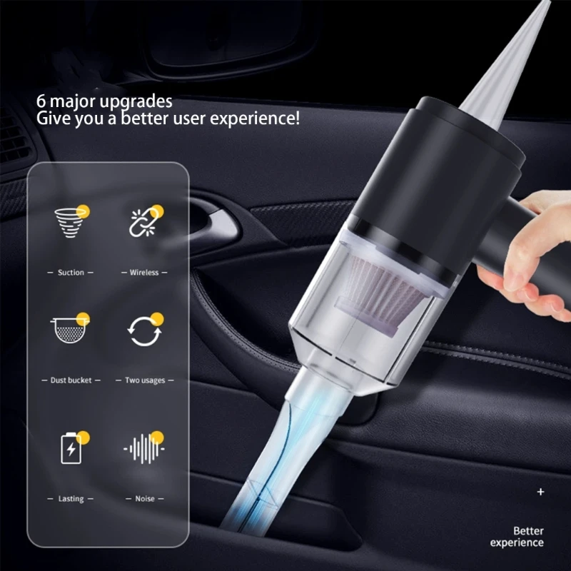 2 in 1 เครื่องดูดฝุ่นไร้สายแบบใช้มือถือ Air Duster เครื่องดูดฝุ่นรถยนต์แบบพกพา Air Blower สำหรับ Home Office Car