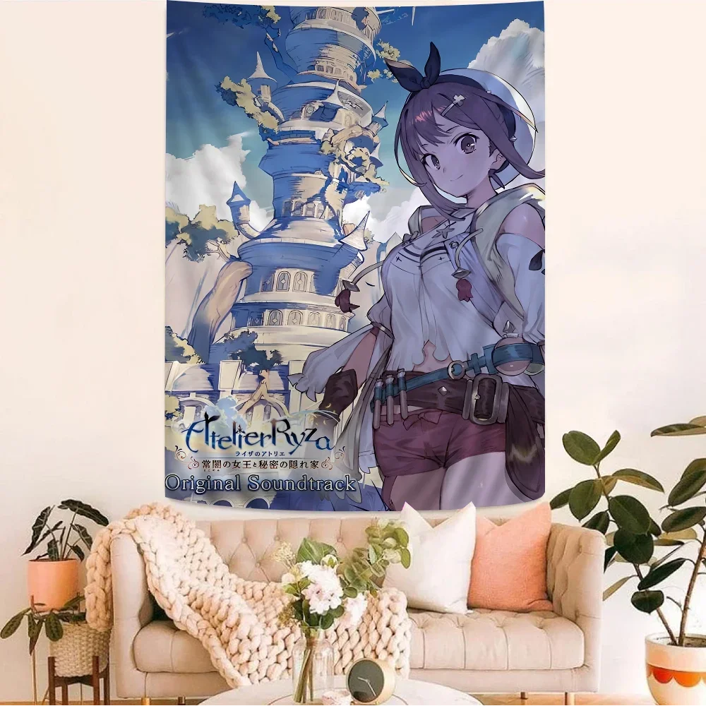 

A-Atelier Ryza Anime Tapestry Hanging Tarot Hippie Wall Rugs Dorm Home Decor
