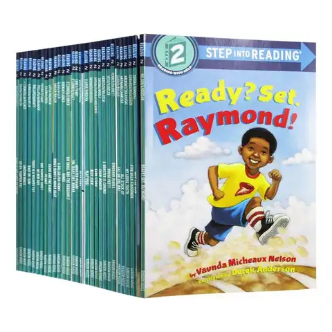 30 Books/set Step Into Reading Level 2 Learning Helping Child To Reading Comprehension Picture Story Book Early Education