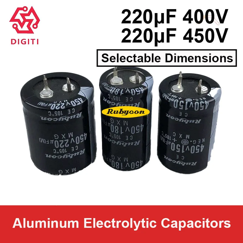 Алюминиевые электролитические конденсаторы RUBYCON, радиальные защелкивающиеся 400 В 220 мкФ 450 В 220 мкФ 150 мкФ 180 мкФ 400 В 20 мкФ 150 мкФ 220 мкФ супер конденсаторы