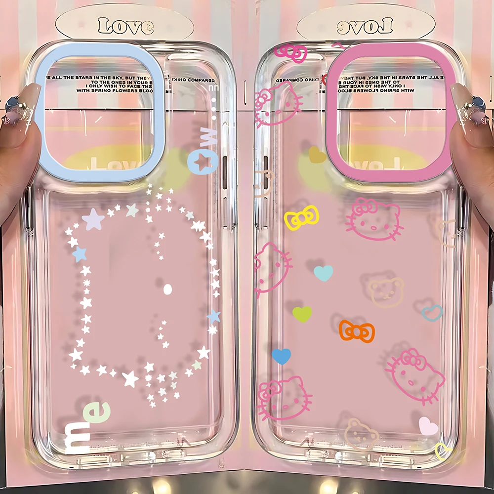 

Sanrios Hellos Kittys Japan and South Korean Star Clear Space Case For Samsung S20 S21 S22 S23 S24 S25 Fe Ultra A20 Note10 20 5G