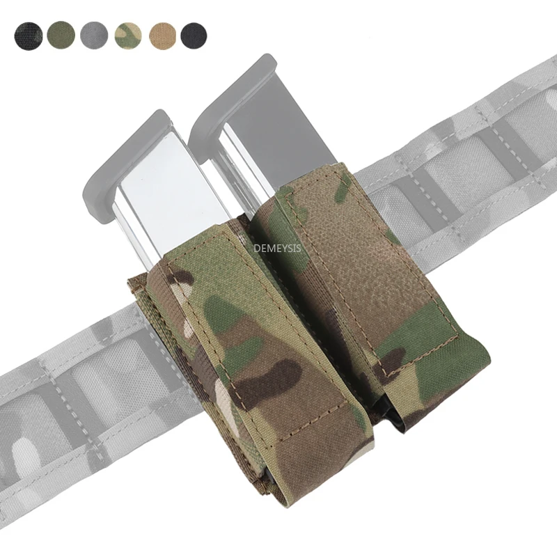 Portacargador doble pistola 9mm MOLLE táctico extracción rápida - imagen 3