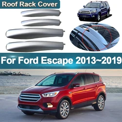 For Ford Escape 2017 Kuga 2013~2019 Carrier Rail End Cap Trim Cover Shell Roof Rack Luggage Carrier Side Bars Auto Accessories