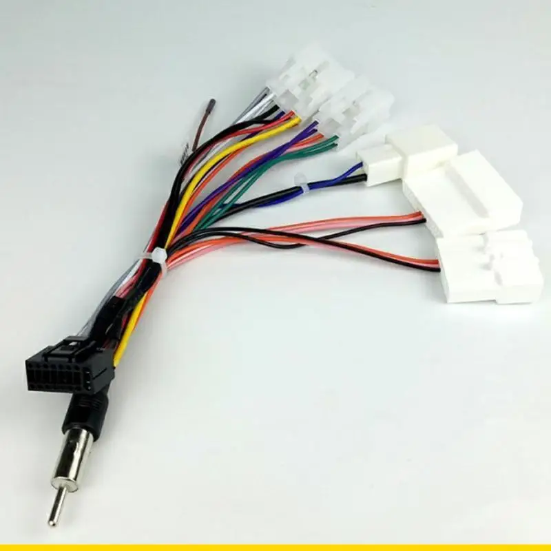 SZCH Power Speaker Connector 16 Pin Electrical Wire Harness Receiver Stereo Installation Coded Wires
