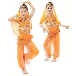 8 Colors Kids Belly Dance Costumes Set Oriental Dance Costumes Girl Egypt Egyptian Bollywood Indian Belly Dancing Clothing