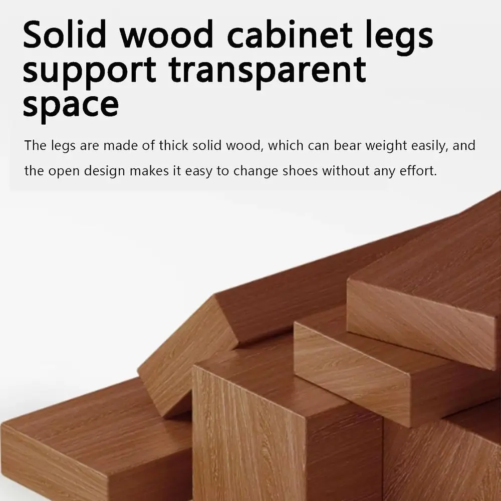 رف أحذية بني 3 طبقات مثبت على الحائط، 60 × 17 × 119 سم، يحمل 10-12 زوجًا، مثالي للمدخل أو غرفة المعيشة #6