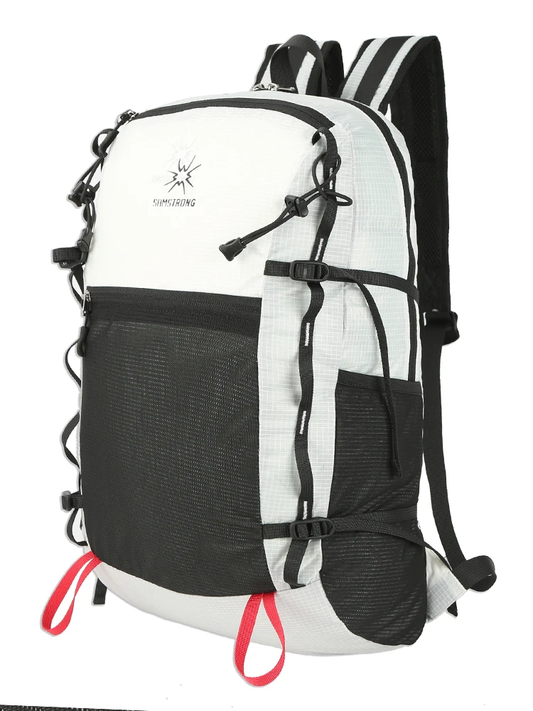 Large Capacity Outdoor Backpack Unisex Waterproof Chest Buckle Hanging Bag Nylon Material Soft Backsystem Square Shape Daypack