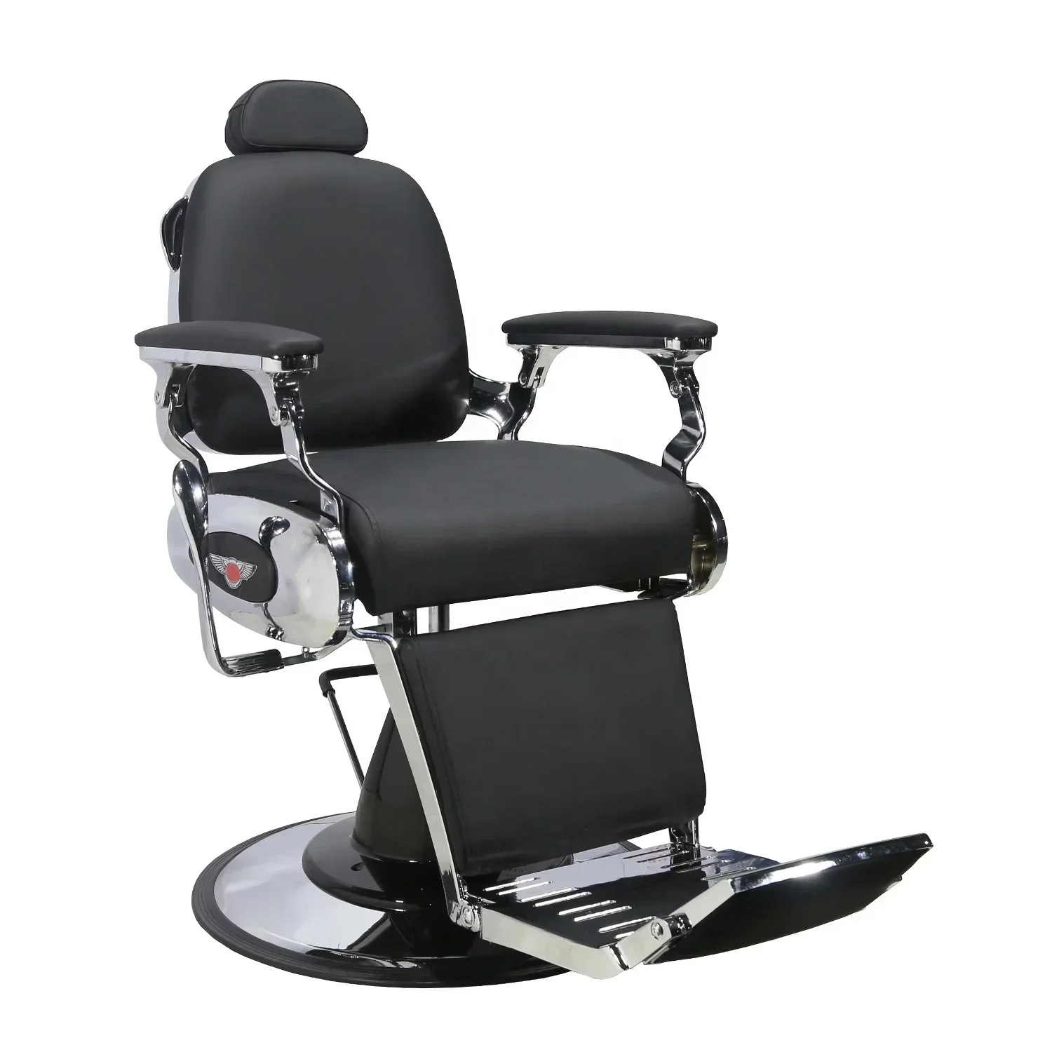 Professional Genuine Leather Old Fashioned Barber Chair 2022 Hair Salon Furniture Comfortable Classic Style Barber Chair