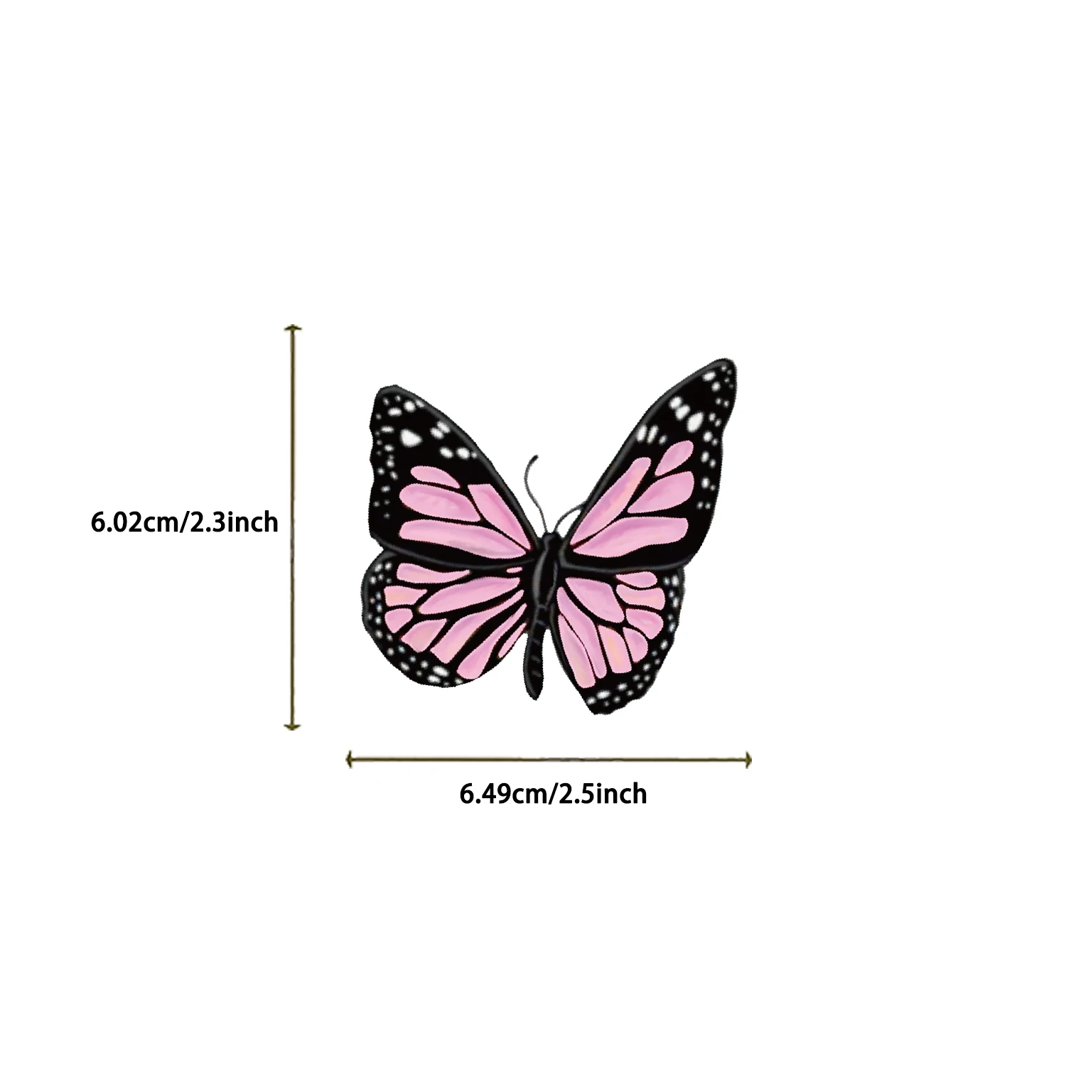 50pcsPink Beautiful Butterfly Stickers For Laptop Stationery Sketchbook Sticker Aesthetic Craft Supplies Scrapbooking Toys