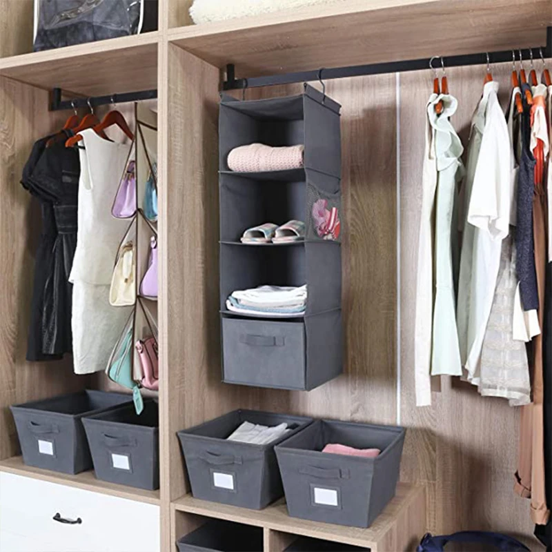 

organizer Non-woven bag hanging multi-layer storage bag shoes finishing hanging bag drawer storage cabinet