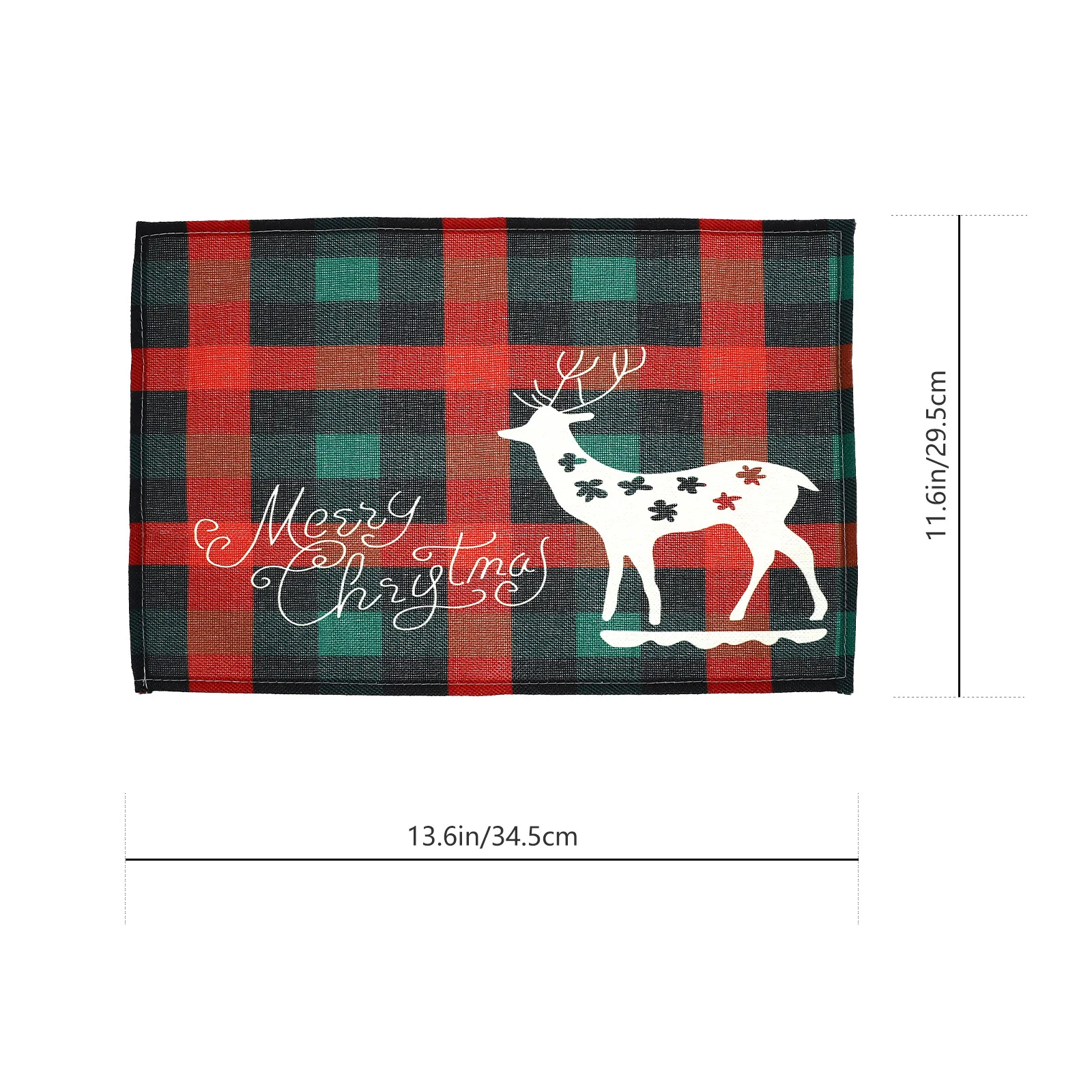 4 قطعة المفارش عيد الميلاد الجدول الديكور القماش المواد قابلة لإعادة الاستخدام عطلة حفلة ديكور المنزل الزفاف حصيرة عيد الميلاد تحديد الموقع #5