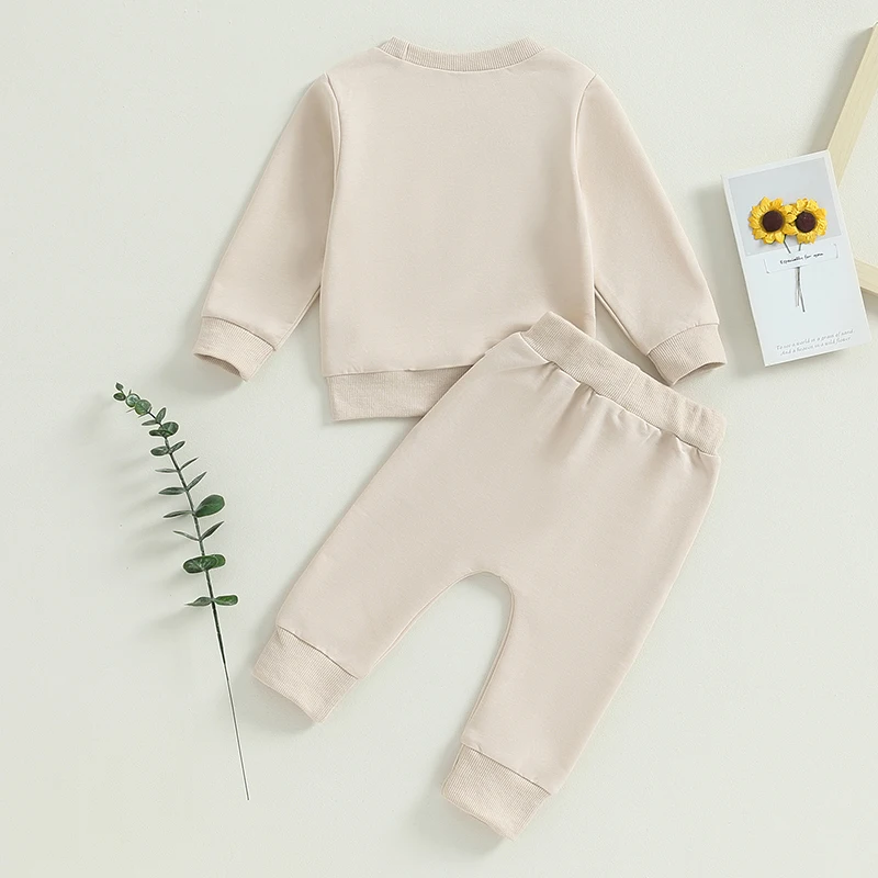 2023-09-14 Lioraitiin 0-3Y Baby Girls Outfit Long Sleeve Daddys Girl Pullover Sweatshirt and Elastic Pants Set Cute Fall Clothes