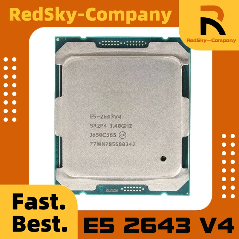 E5 2643 V4 2643V4 3.4Ghz 6 Core LGA 2011-3 server processor