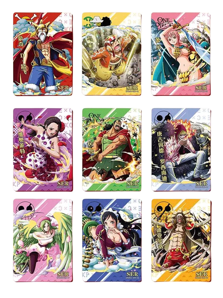 One Piece Collection Card Luffy Zoro Shanks UR SER SSR SR Rare Character Trading Collectible Card Toy Children\'s Birthday Gift