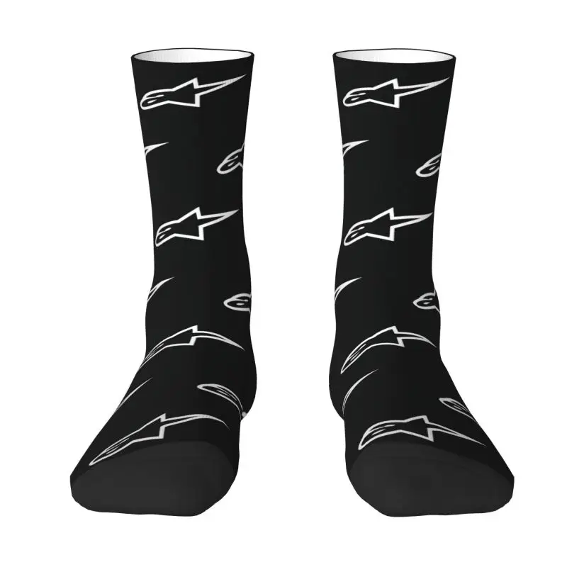 Funny Mens Motocross Enduro Cross Dress Socks Unisex Comfortable Warm 3D Printed Crew Socks