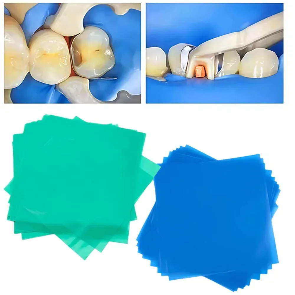 Dental Rubber Dam Cloth Sheet 5*5/6*6 Inch Non Sterile Moisture Proof Barrier Cloth for Root Canal Therapy Dental Consumables