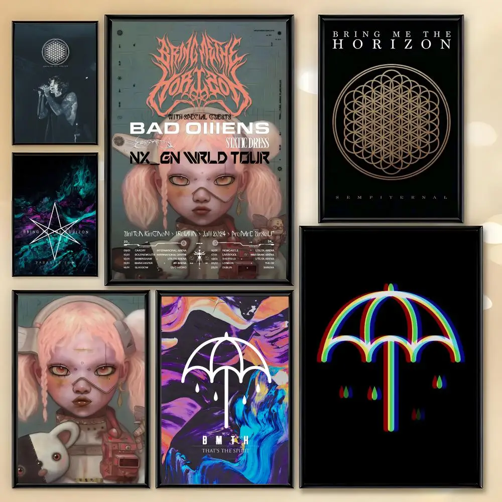 Band B-Bring M-Me The H-Horizon Poster HD Art Sticky Wall Room Decor Home Waterproof Home Living Bar Aesthetic Decoration