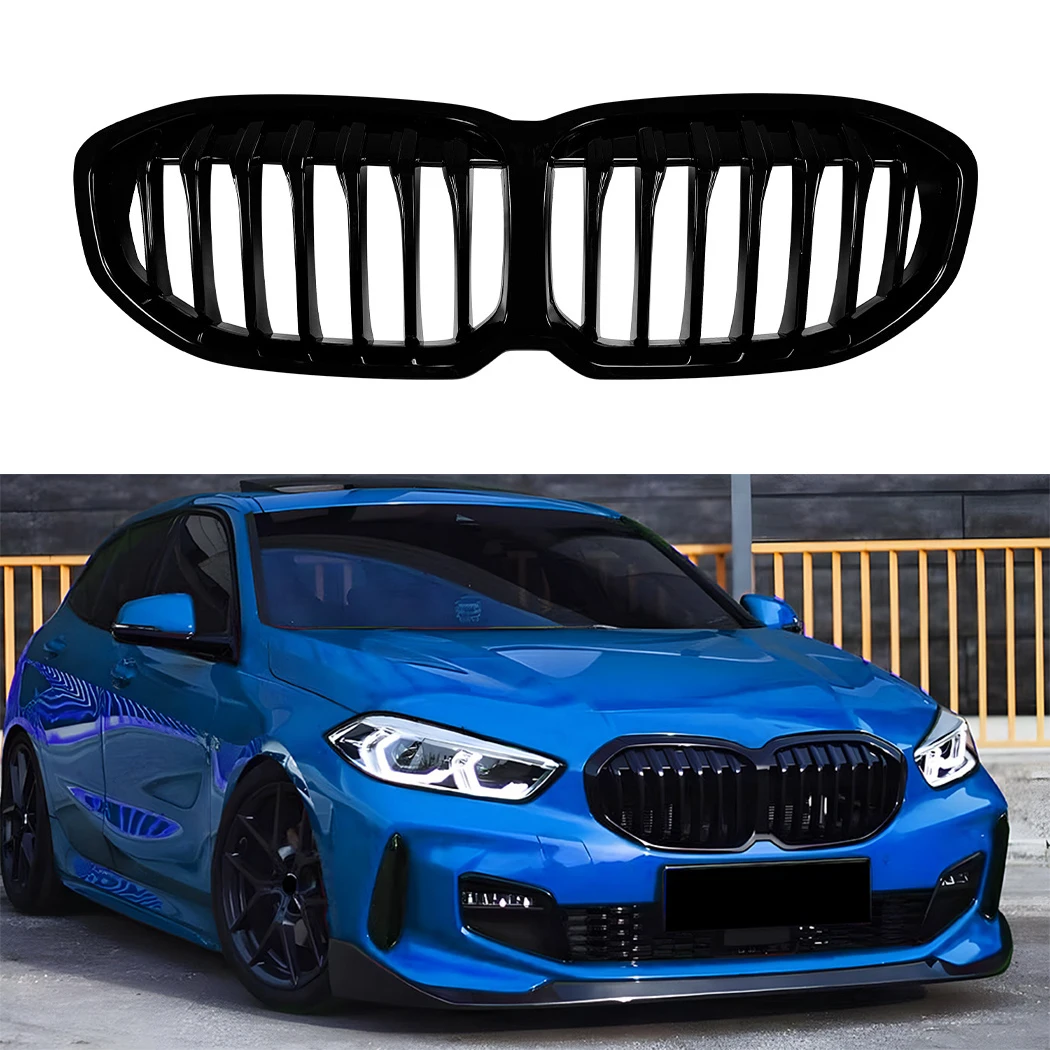 

Front Bumper Grille Kidney Racing Grill Grilles BodyKit For BMW 1 Series F40 2019-2024 ABS Tuning Accessories