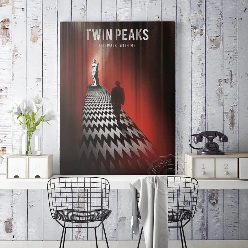 Twin Peaks TV Series Shows Classic Movie Poster and Prints Red Canvas Painting Art Wall Pictures for Living Room Decoration