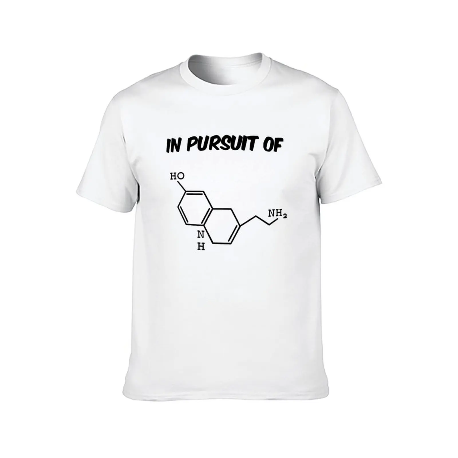 Molecule HO NH NH2 In Pursuit Of Serotonin Lucky T-Shirt customizeds summer shirt korean fashion mens designer clothes