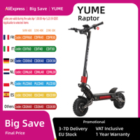 YUME Raptor electric scooter 2*3000W 60V 30AH dual motor electric scooter 11 Off-road / Road tubeless tires foldable off-road