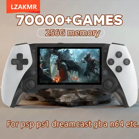M25 휴대용 게임 플레이어 휴대용 레트로 게임 콘솔 4.3인치 화면 256G 70000+ PS1 PSP N64용 게임 언제 어디서나 플레이