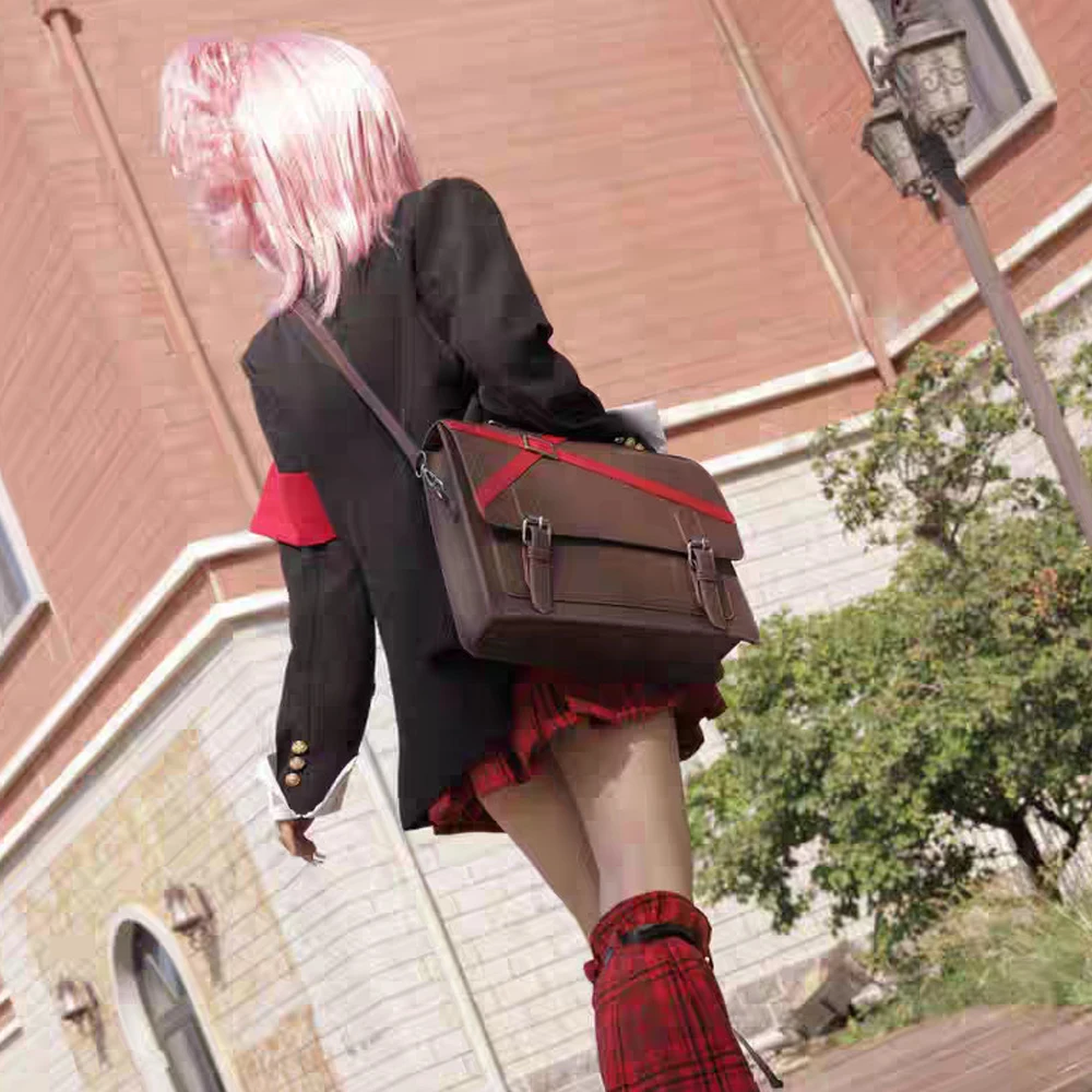 أنيمي Hinamori Amu حقيبة الظهر تأثيري حقيبة كروسبودي طالب JK موحدة رسول حقائب كتف حقيبة يد بولي PU الدعامة الطرف