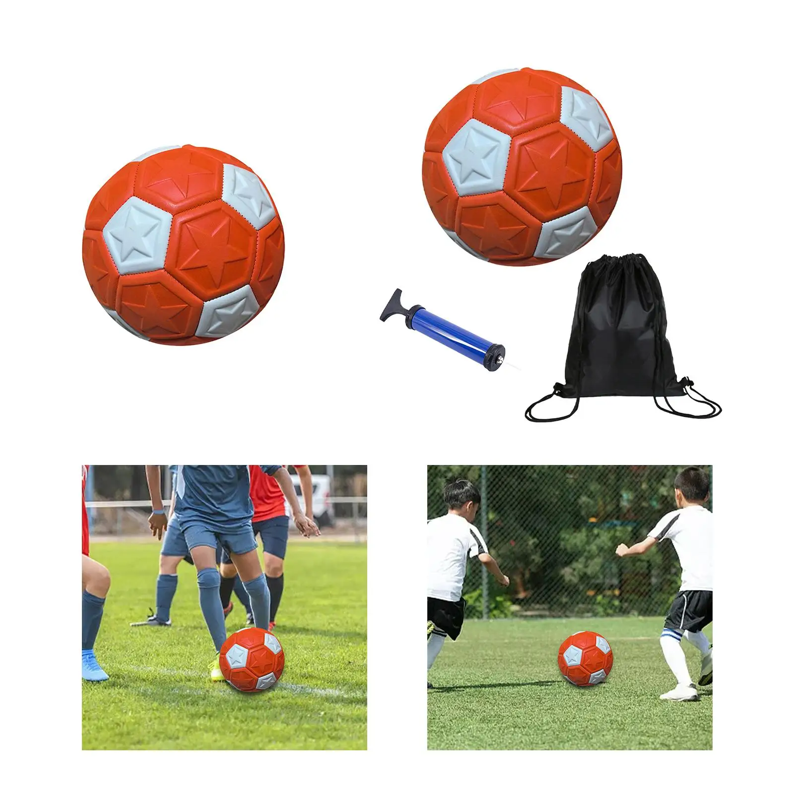 Balón de fútbol de talla 4, juegos de práctica de fútbol sala, pelota oficial de partido, pelota deportiva para niñas y niños de 5 6 7 8 9 10 11 12 13 años