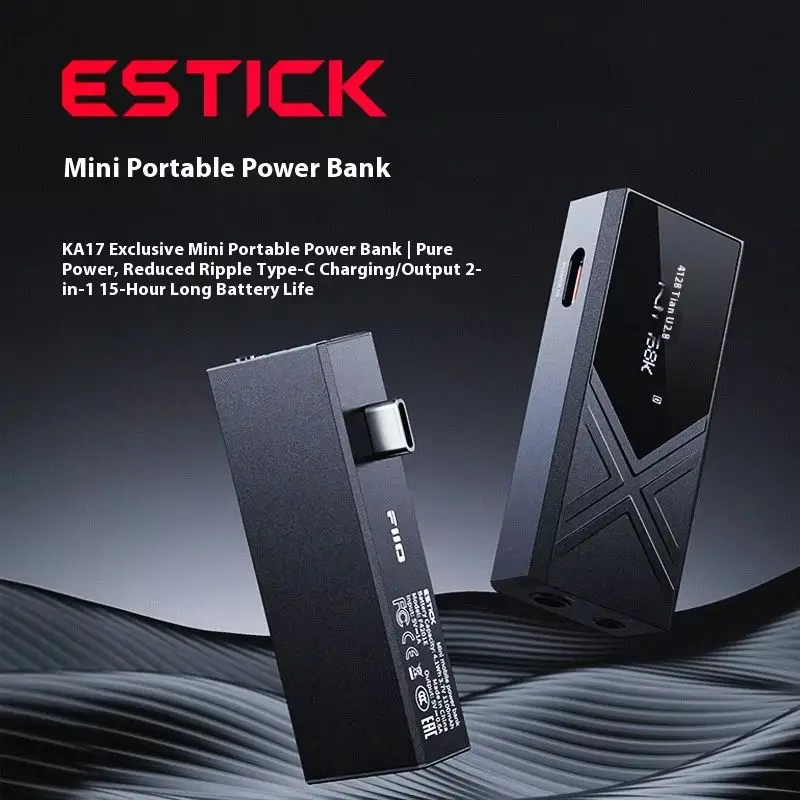 Hot Sales FiiO ESTICK KA17 QX13 Mini Mobile Power Bank Independent Power Supply Portable Power Bank 1100mAh Magnetic Gift