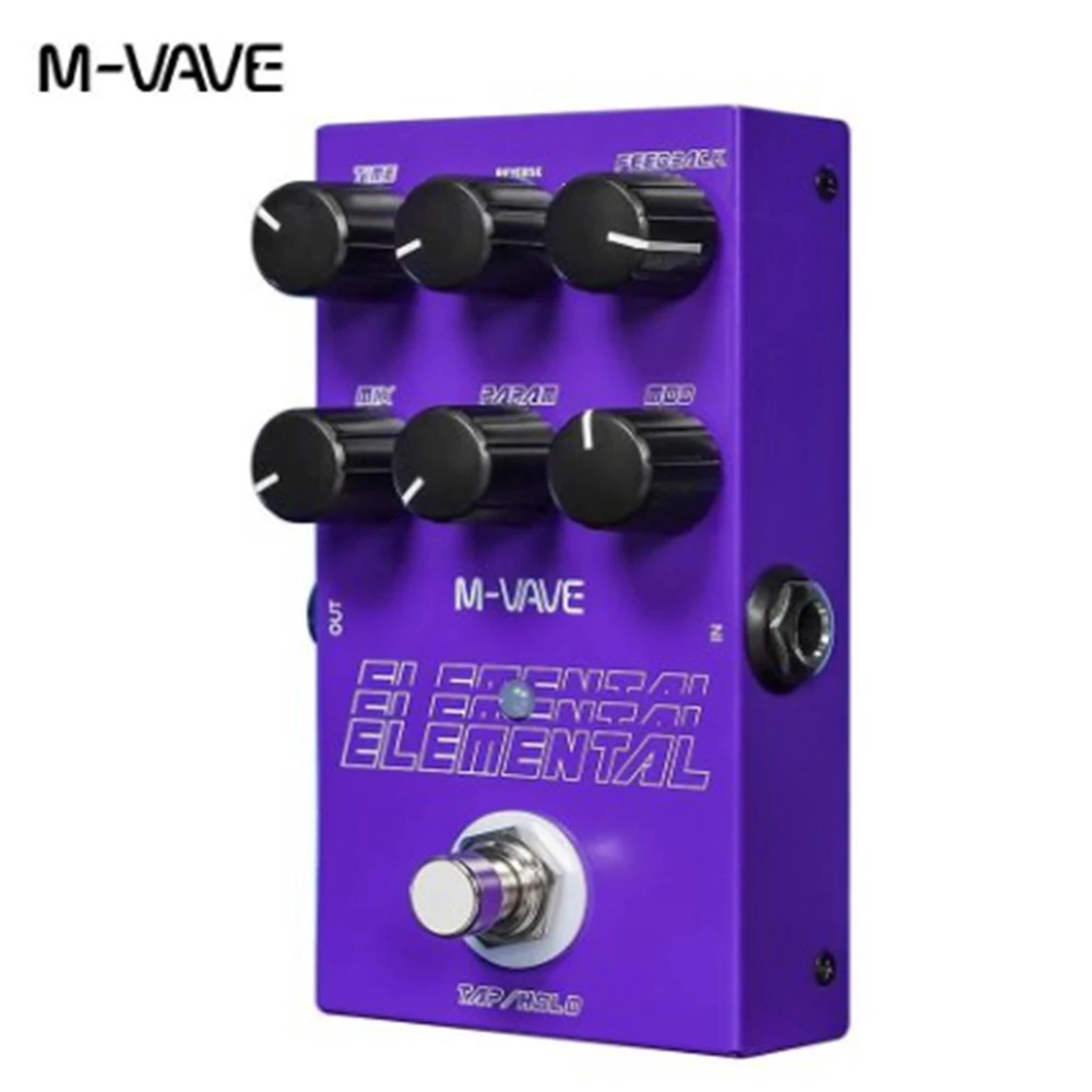 M-VAVE Elemental Digital Delay Guitar Pedal 9 Different Delay Effects Support for TAP and HOLD Mode Delay Guitar Pedal