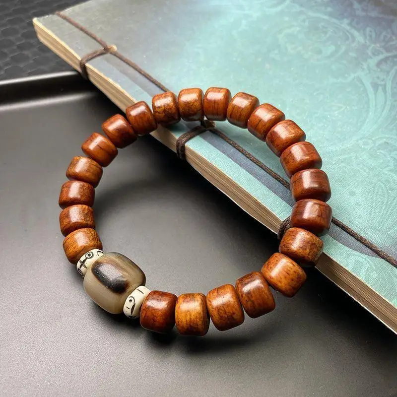 Fidelity Genuine Goods Tibet Yak Bone Bracelet Bone Beads Natural Horn Crafts Accessories Bracelets for Men and Women/Couple