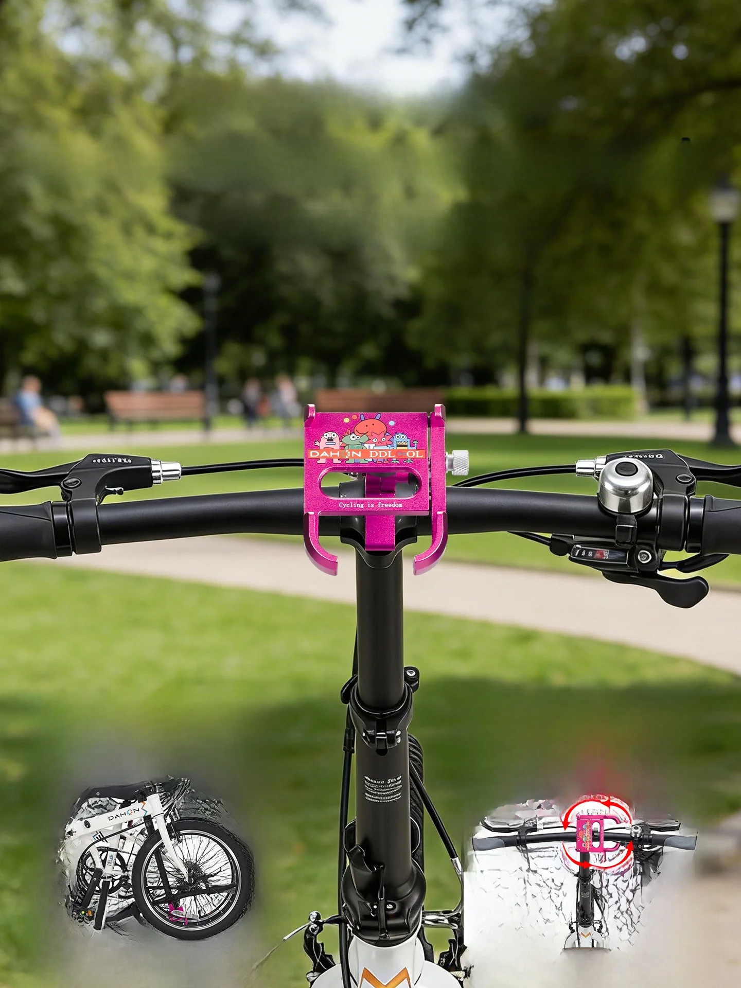 dahon-p8-youth-edition-bicycle-mobile-phone-holder-single-bike-riding-phone-bracket-accessories-lightweight-portable-clamp