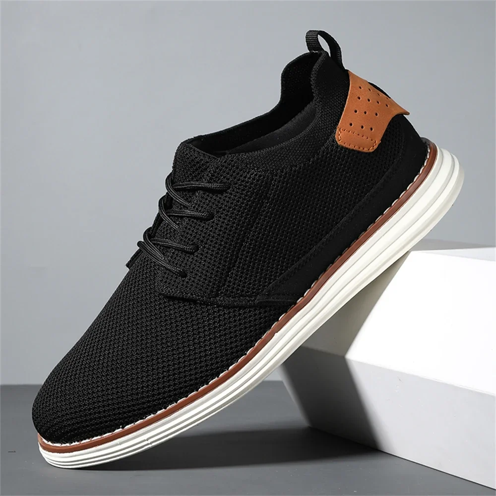 

Plus Size Men's Trendy Solid Woven Knit Breathable Sneakers, Comfy Non Slip Shoes For Men Outdoor Activities