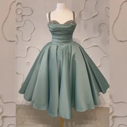 Customized  Satin Beading Draped Pleat Clubbing A-line Sweetheart Bespoke Occasion Gown Mini Dresses Saudi Arabia Evening