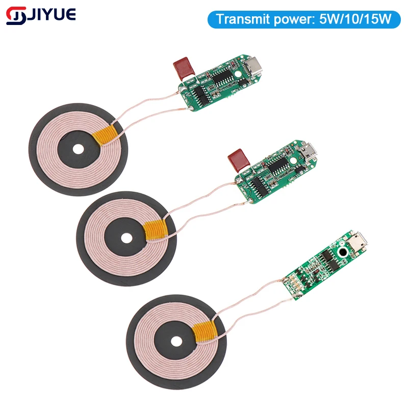 Módulo Transmisor Bobina Circuito PCB 5W/10W/15W Tipo-c Qi Carga Rápida Inalámbrica Cargador PCBA Accesorios Estándar DIY