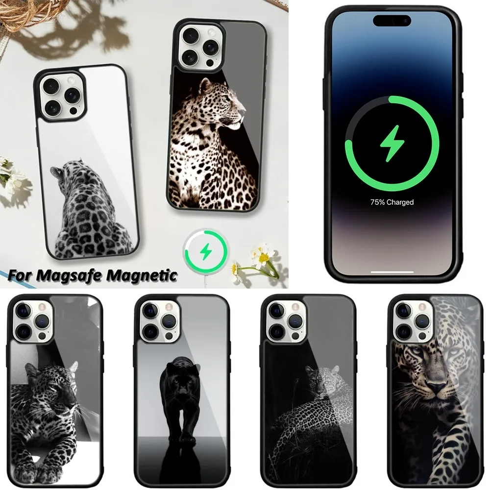 

Leopard Phone Case For iPhone 15,14,13,12,11 Pro Max Plus Cases Wireless Charging