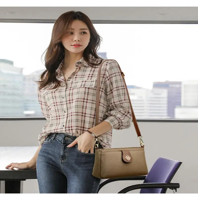 

Fashionable Women's New Handbag Autumn/winter Shoulder Bag Trend Leisure Large Capacity Snap Fastener Crossbody Bag