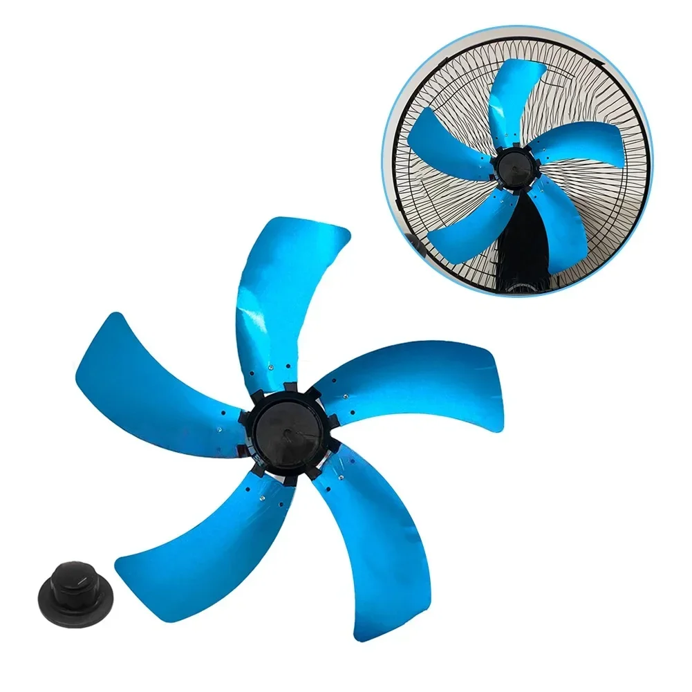 

18 Inch Fan Blade Household Aluminum 5-blade Electric Fan Blade With Nut Cover Base High Temperature Resistance Low Noise