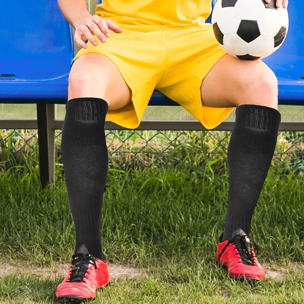 

2Pairs Football Stocking Kids Comfortable Elastic Soccer Socks Breathable Sports Stocking for Running Hiking Youth Football