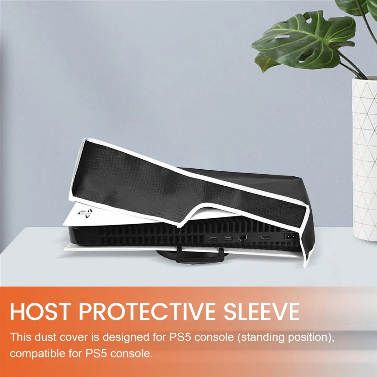 A40I Horizontal Simple Style Cover for Console Dust Proof Cover Protector for Gaming Accessories,Black